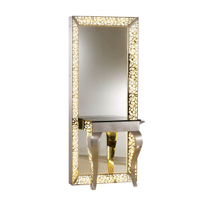 shadow make up mirror station salon furniture hairdresser for barber shop mirror