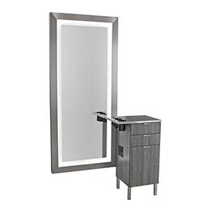 Hair salon station led full length salon mirror 