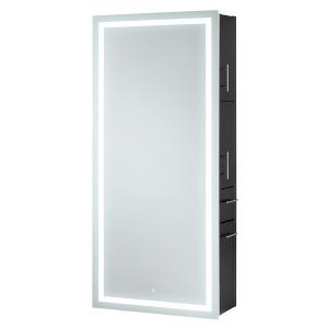 led light double side barber mirror station for salon