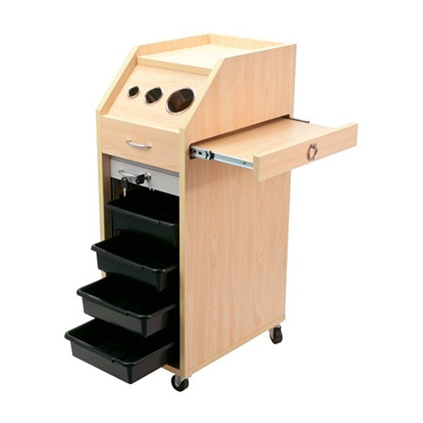 barber tool cart salon trolley with hair dryer hole