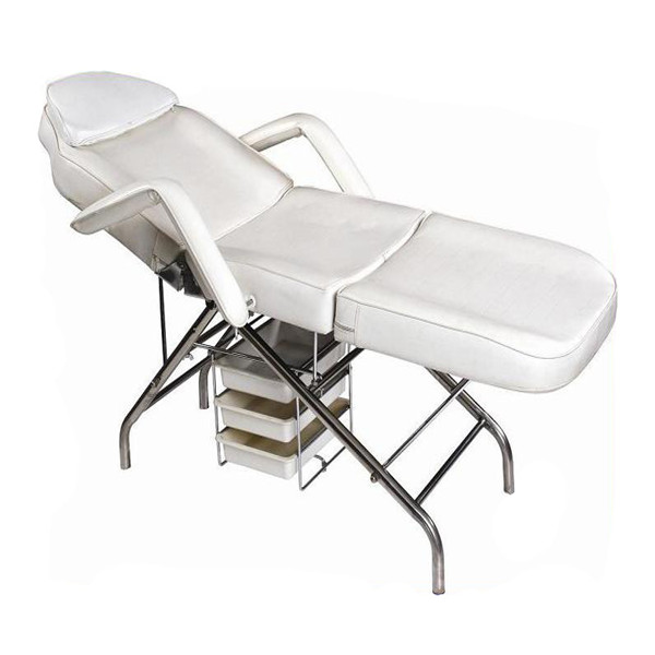 white beauty bed with headrest