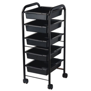 hair salon furniture black barber trolley with wheels