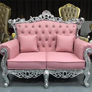 pink salon waiting sofa princess waiting chair 