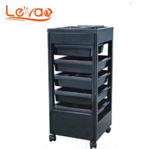 Hot sale styling furniture machine equipment black installed wheel hair salon extension trolley