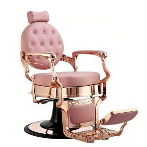 Luxury Gold Barber Chair Hydraulic Pump Heavy Barber Chair for Men